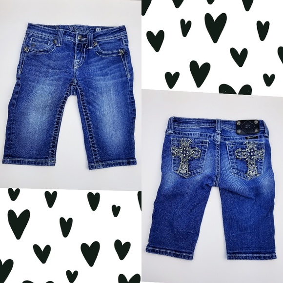 Miss Me Other - Miss Me Girls Bermuda Shorts Cross Leather Sparkly